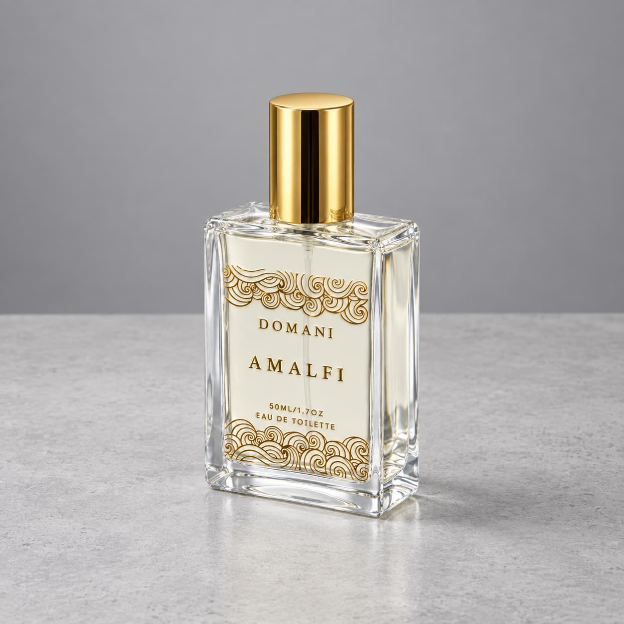 Amalfi 50 ml from a three-quarter angle.