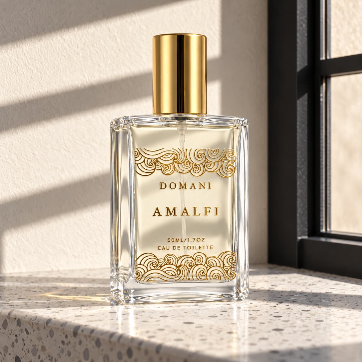 Amalfi 50 ml in architectural window light.