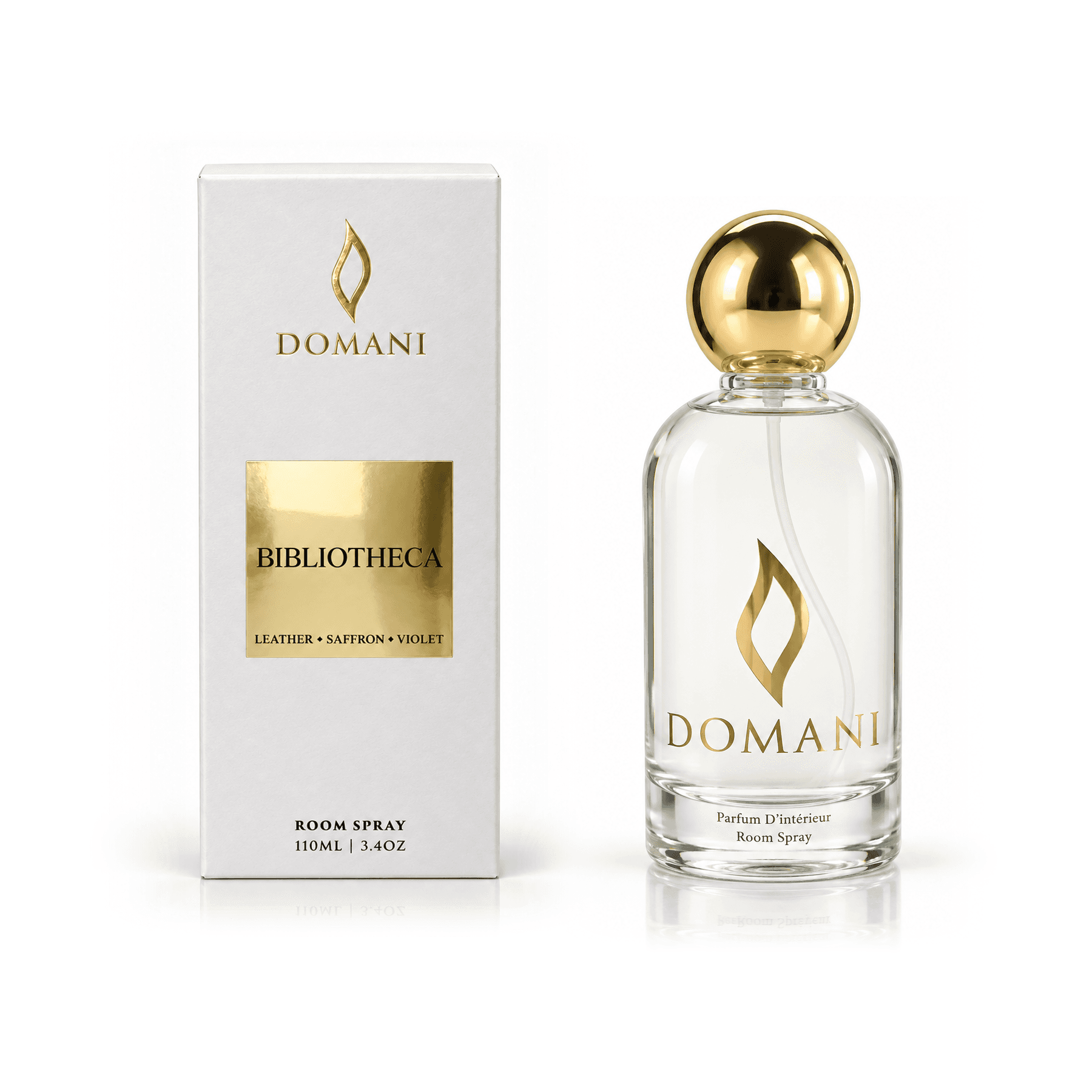 Domani Bibliotheca room spray and box