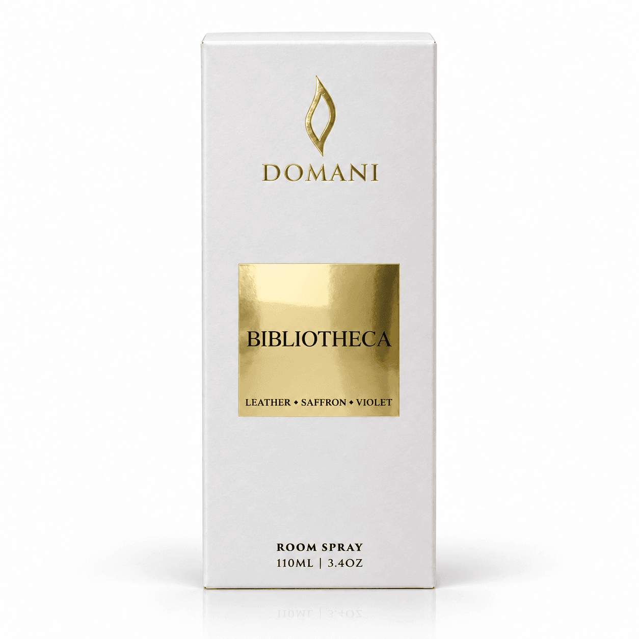 Domani Bibliotheca room spray, Presentation carton