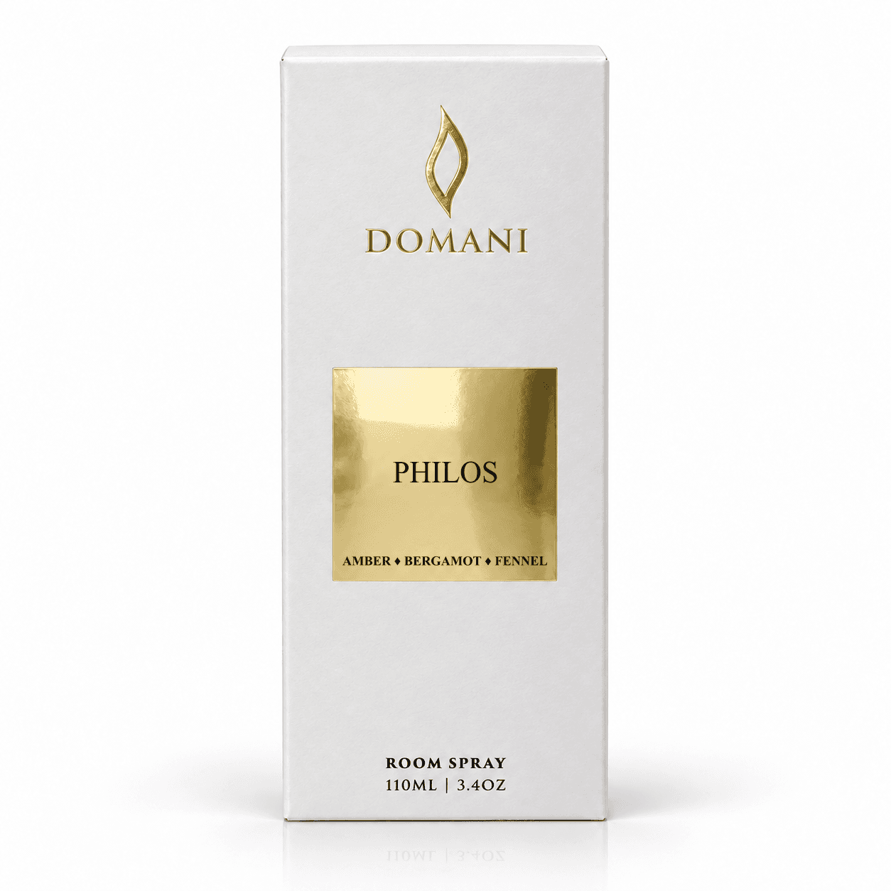 Domani Philos room spray, Presentation carton